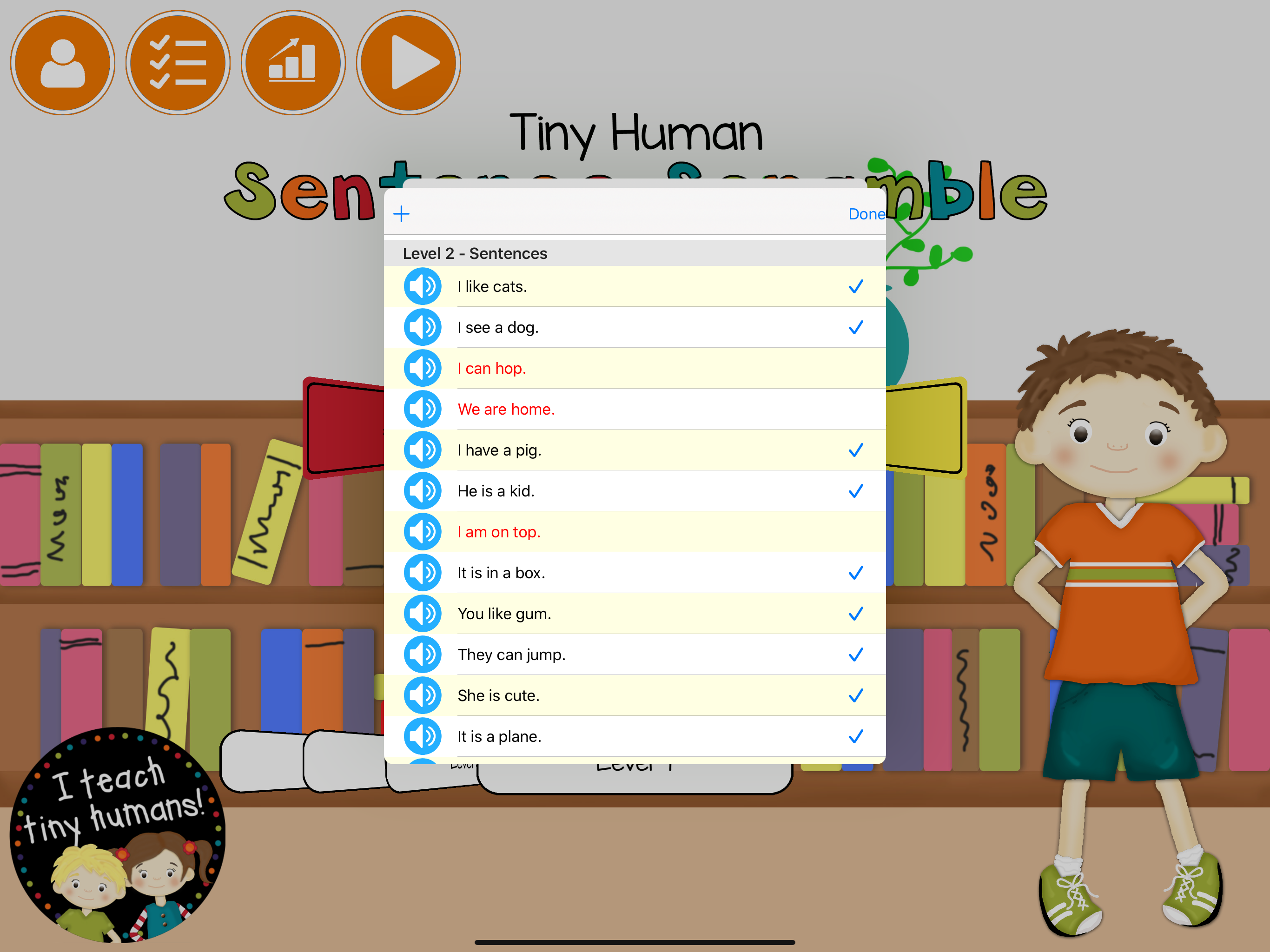 Tiny Human Sentence Scramble screenshot 15