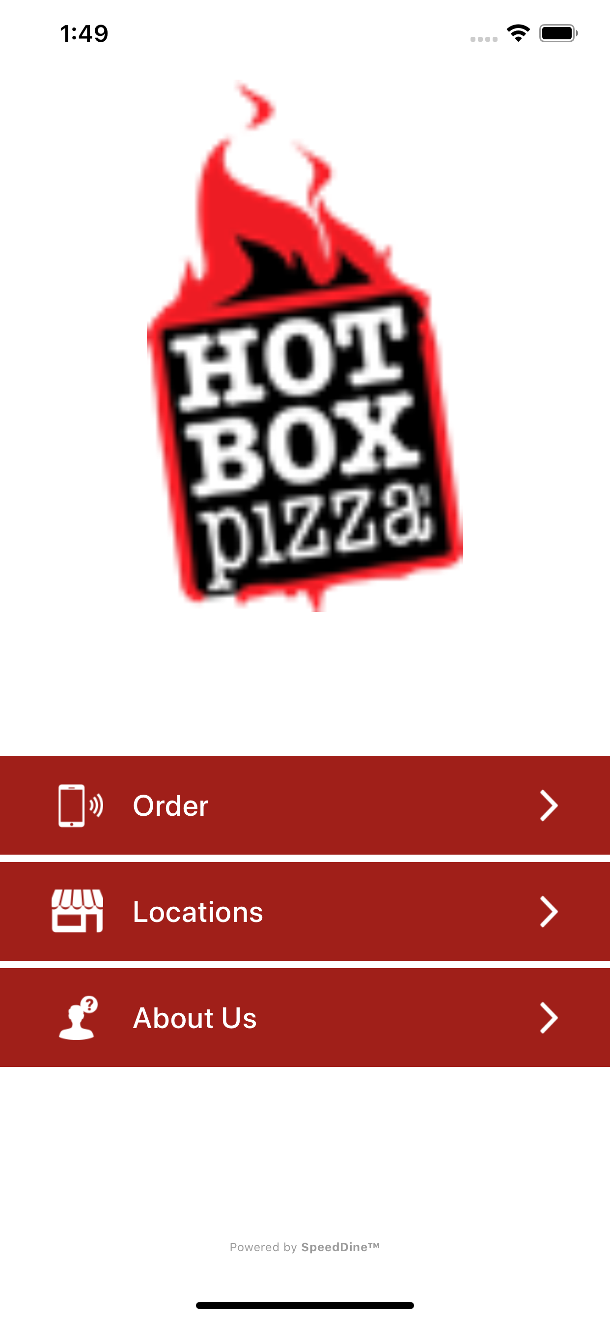 HotBox Pizza Ordering App