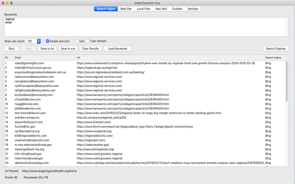 #5. Email Extractor Vius (macOS) 由: Igor Uscov