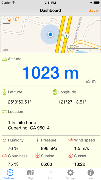 Altimeter Pro + Screenshot