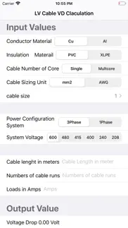 lv cable vd calculation iphone screenshot 1