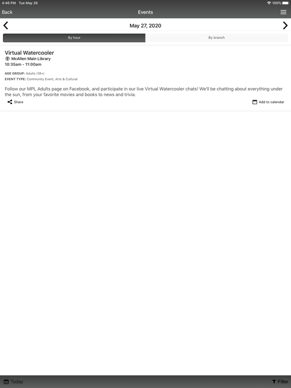 McAllen Public Library iPad screenshot 2 - Book app