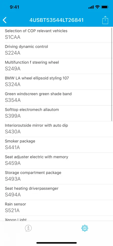 VIN decoder for BMW