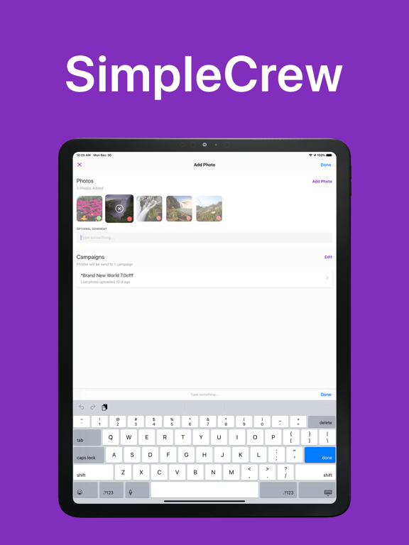 SimpleCrew iPad screenshot 4 - Business app