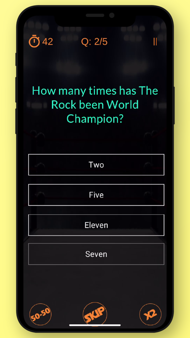 World Wrestling Quiz 2020 iPhone screenshot