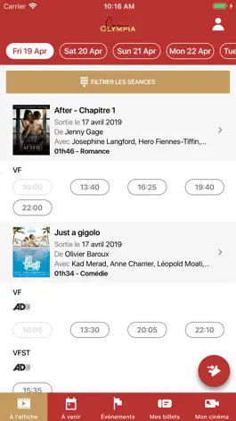 Game screenshot Cinéma Olympia - Cannes apk
