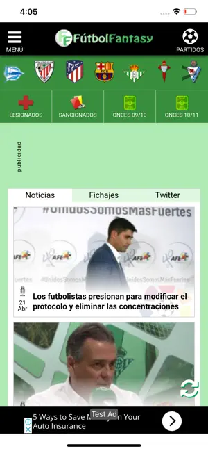 FútbolFantasy iPhone screenshot 1
