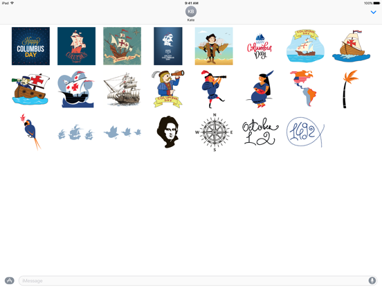 Screenshot #4 pour Columbus Day Stickers