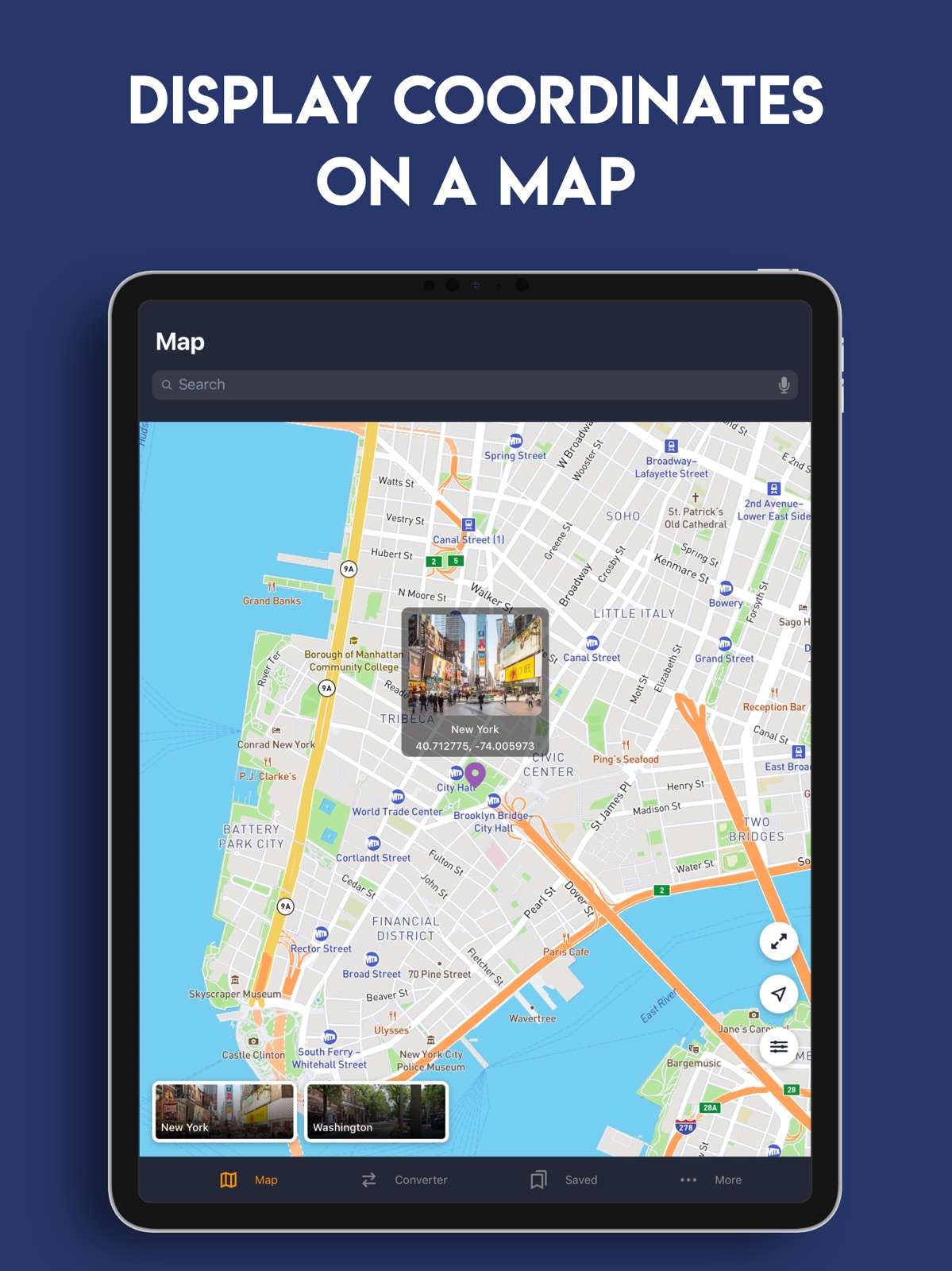 GPS Coordinates Converter App ipad screenshot 1
