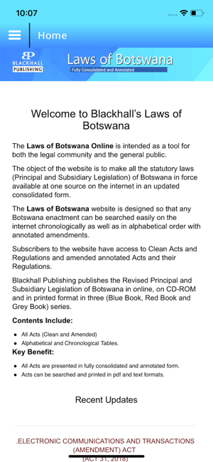 Law Of Botswana