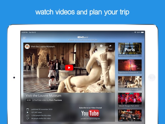 Paris Travel Guide & City Maps iPad screenshot 5 - Travel app