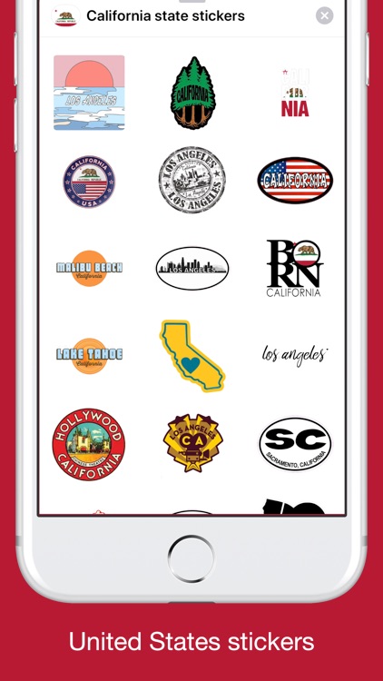 California emojis USA stickers