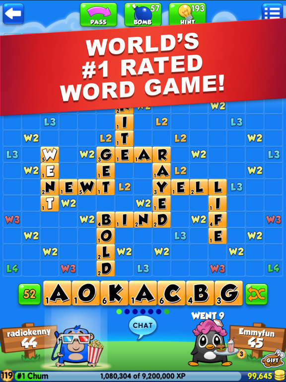 Word Chums - a Fun Word & Letter Crossword Game for Friends! screenshot