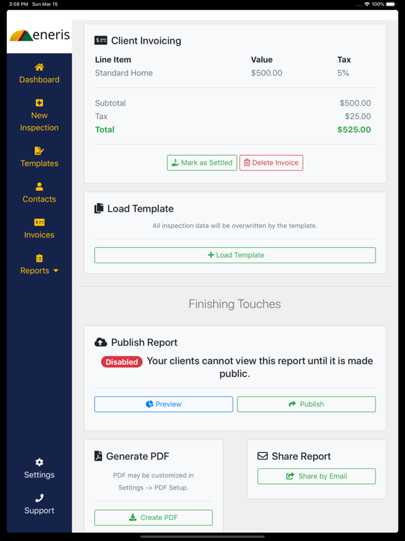 Eneris iPad screenshot 10 - Business app