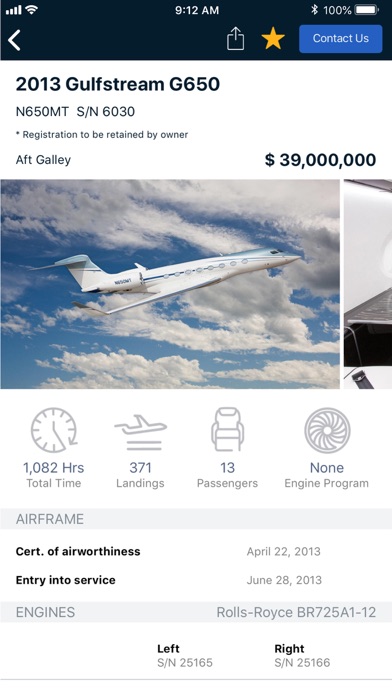 Screenshot #3 pour Gulfstream Pre-Owned Aircraft