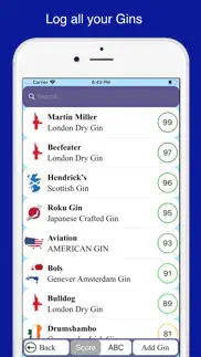 gin tasting iphone screenshot 2