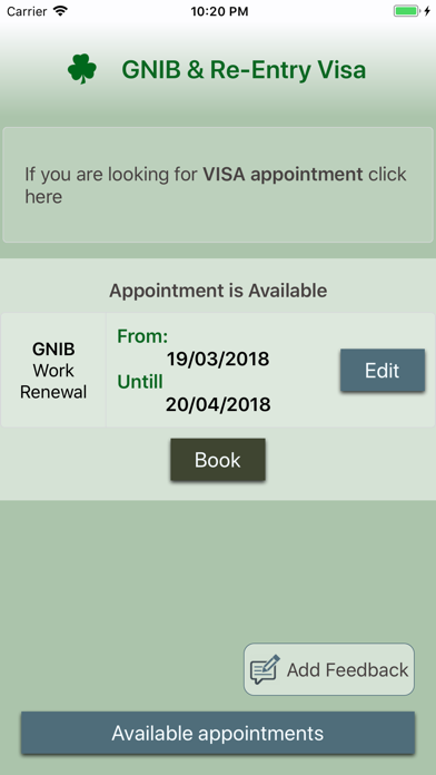 GNIB Appointments screenshot1