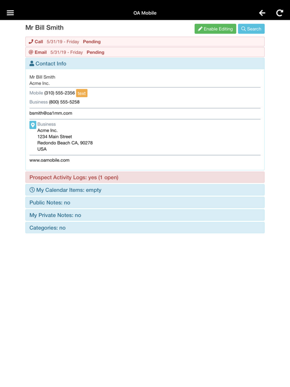OA Mobile iPad screenshot 5 - Business app