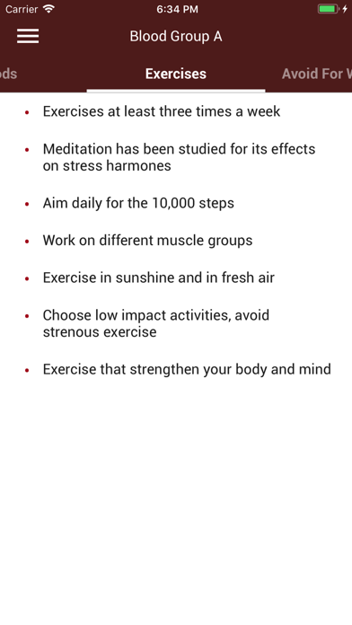 Diet Plan Of Blood Group Screenshot