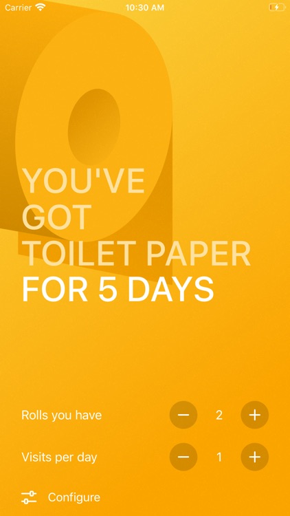 PPR - Toilet Paper Calculator