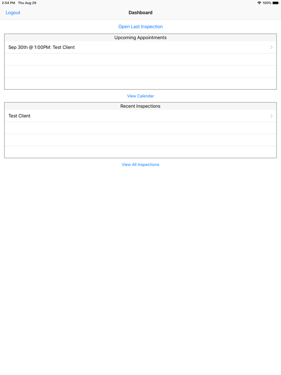 The Plumbers Report Card iPad screenshot