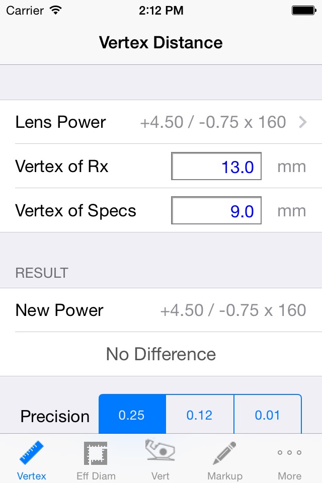 Lens Calc - Optical Dispensing screenshot 2