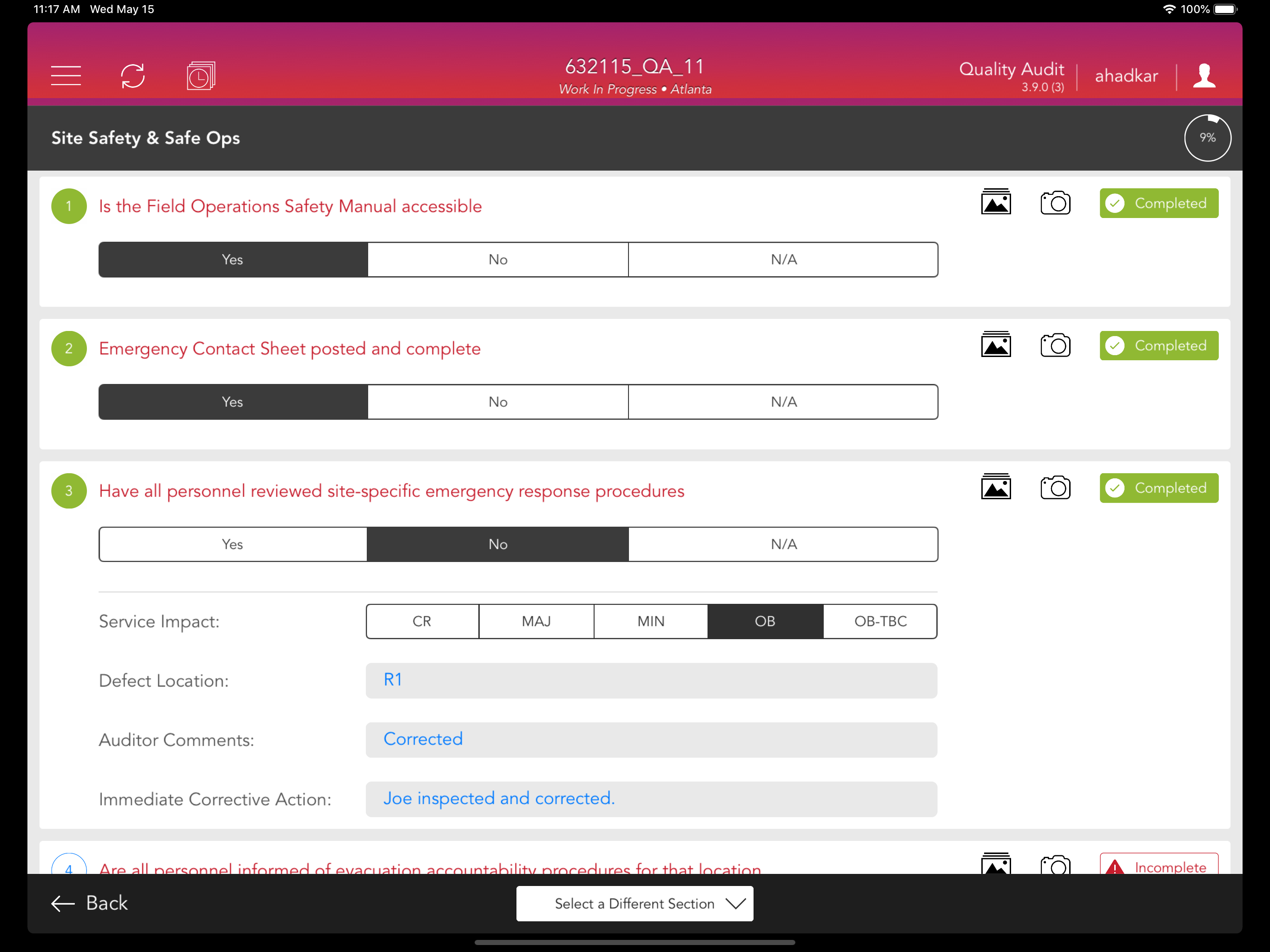 GSS Quality Audit screenshot 4
