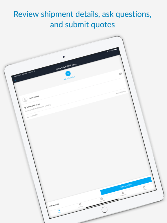 uShip iPad screenshot 3 - Business app