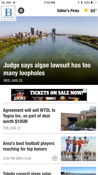 THE BLADE News App Screenshot