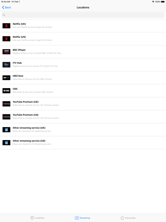VPNCity iPad screenshot 5 - Utilities app