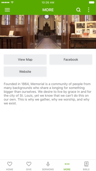 Memorial Presbyterian Church Screenshot