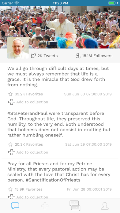 Pope Tweets Screenshot 1 - AppWisp.com Pope Tweets Screenshot 1 - AppWisp.com