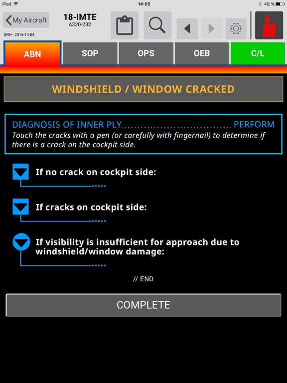 Screenshot #6 pour Airbus Electronic QRH (eQRH)