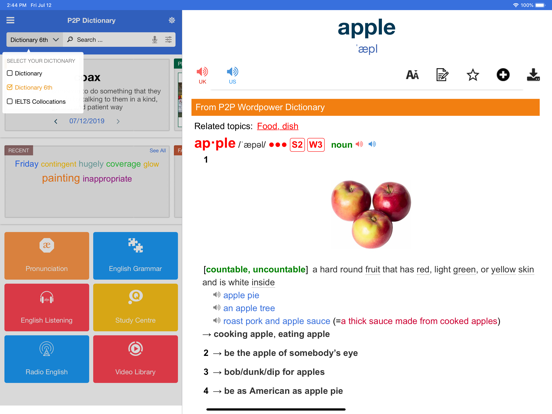 Screenshot #4 pour P2P Dictionary of English PRO