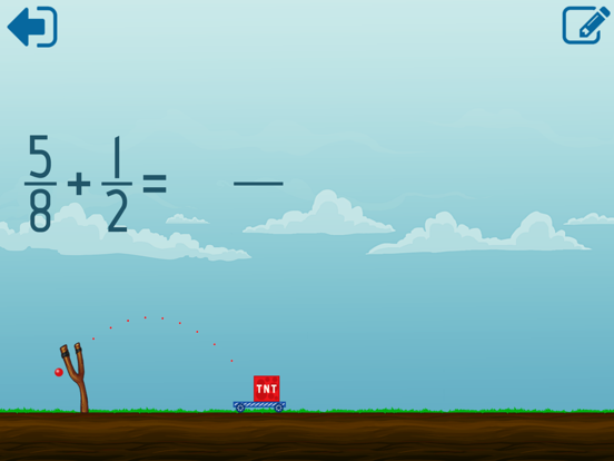 Math Shot Adding Fractions iPad screenshot