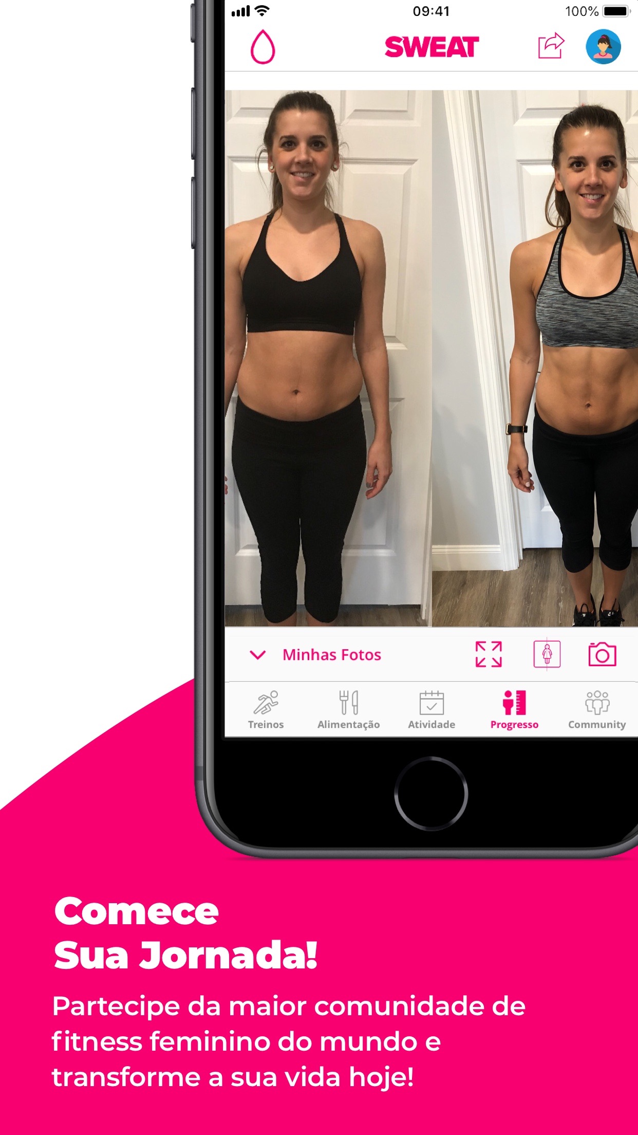 Screenshot do app SWEAT: Fitness Kayla Itsines