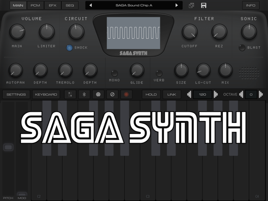 Screenshot #1 for SAGA Synth | 16-Bit Sonic Fun!