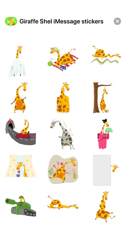 Giraffe stickers for iMessage screenshot-4