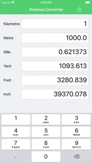 distance converter km mile yd iphone screenshot 1