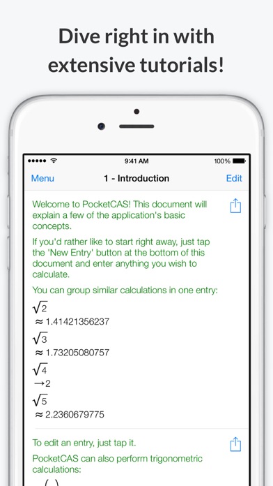 PocketCAS lite for Mathematics Screenshot