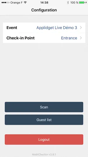 Eventmaker Check-in screenshot 1