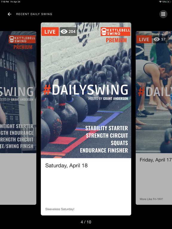 Kettlebell Swing iPad screenshot 4 - Health & Fitness app