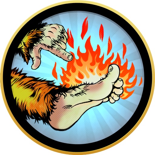 Flaming river icon