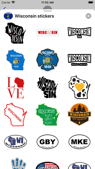 Wisconsin USA - emoji stickers Screenshot