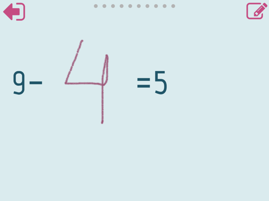 Subtract and add up to 10 iPad screenshot
