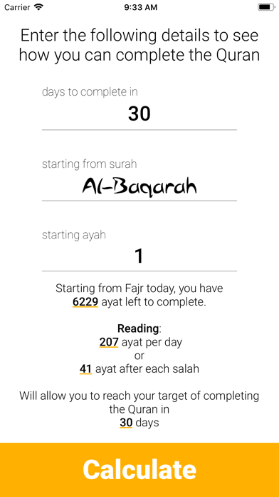 Quran Completer iPhone screenshot 1 - Utilities app