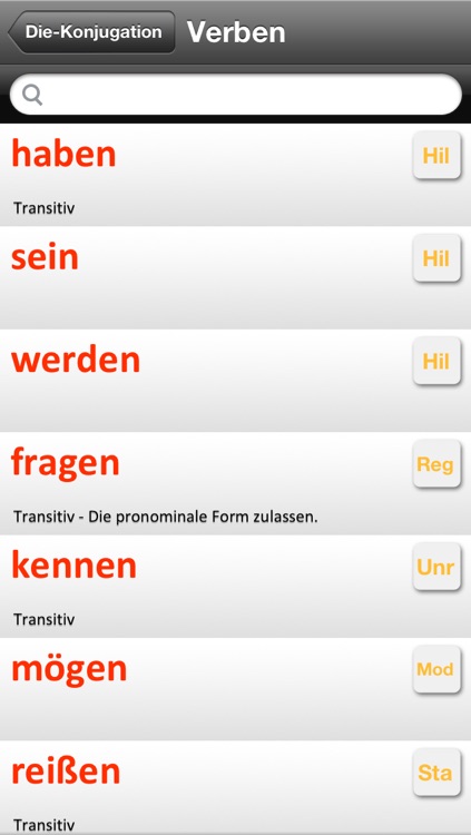 German Verbs Conjugation