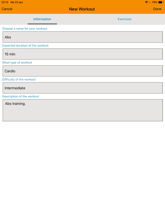 GetFit Planner iPad screenshot