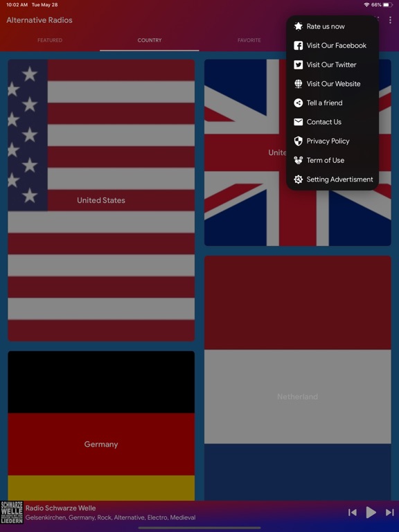 Alternative Radio Stations iPad screenshot 3 - Entertainment app