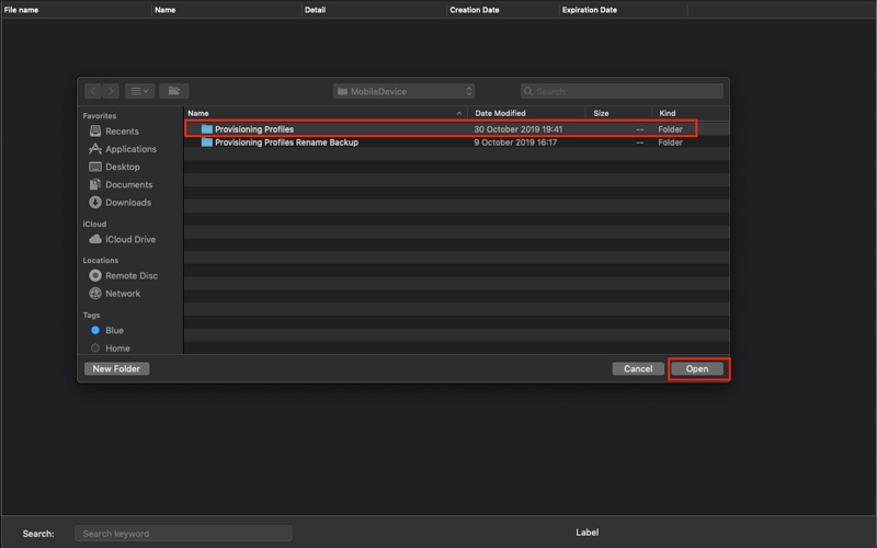 Screenshot #1 pour Provisioning Profile Collector